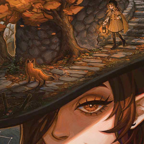 Halloween Pumpkin Witch with Fox by Ivy Dolamore iPhone XR Skin