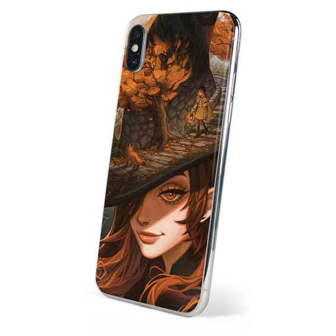 Halloween Pumpkin Witch with Fox by Ivy Dolamore iPhone XS Max Skin