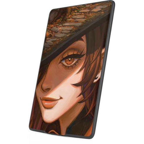 Halloween Pumpkin Witch with Fox by Ivy Dolamore Amazon Kindle Skin