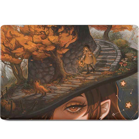 Halloween Pumpkin Witch with Fox by Ivy Dolamore Apple MacBook Pro 15-inch Skin