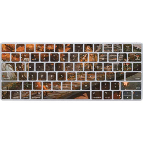 Halloween Pumpkin Witch with Fox by Ivy Dolamore Magic Keyboard Skin
