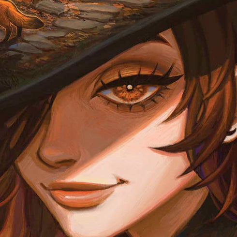 Halloween Pumpkin Witch with Fox by Ivy Dolamore Moto E5 Play Skin