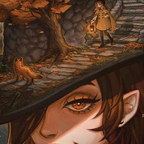 Halloween Pumpkin Witch with Fox by Ivy Dolamore Moto G6 Skin