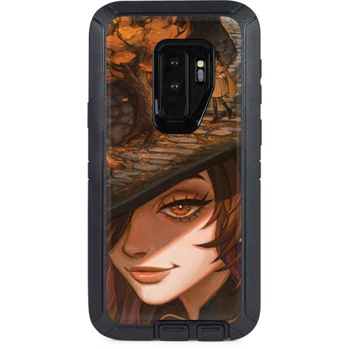 Halloween Pumpkin Witch with Fox by Ivy Dolamore Otterbox Defender Galaxy Skin