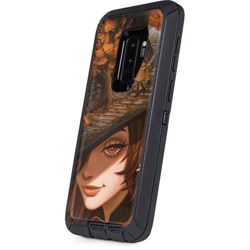 Halloween Pumpkin Witch with Fox by Ivy Dolamore Otterbox Defender Galaxy Skin