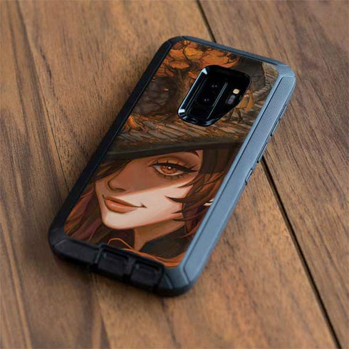 Halloween Pumpkin Witch with Fox by Ivy Dolamore Otterbox Defender Galaxy Skin