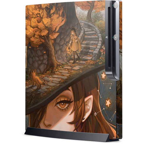 Halloween Pumpkin Witch with Fox by Ivy Dolamore Playstation 3 & PS3 Slim Skin