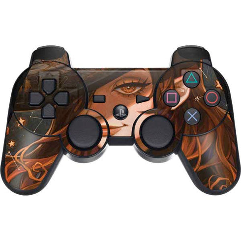 Halloween Pumpkin Witch with Fox by Ivy Dolamore PS3 Dual Shock wireless controller Skin