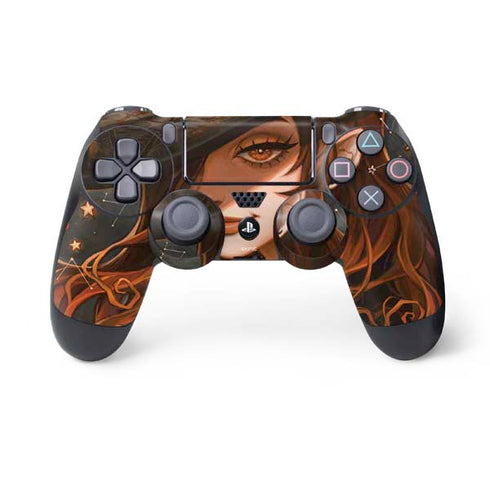 Halloween Pumpkin Witch with Fox by Ivy Dolamore PS4 Controller Skin