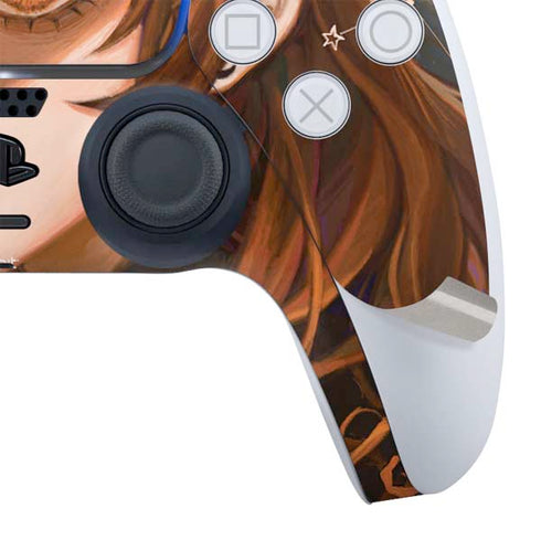 Halloween Pumpkin Witch with Fox by Ivy Dolamore PS5 Controller Skin