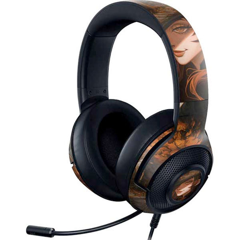 Halloween Pumpkin Witch with Fox by Ivy Dolamore Razer Kraken X Skin
