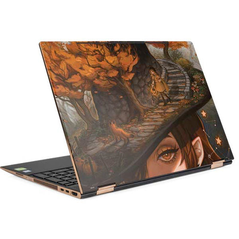 Halloween Pumpkin Witch with Fox by Ivy Dolamore HP Spectre Skin