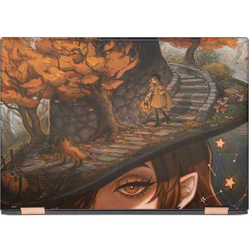 Halloween Pumpkin Witch with Fox by Ivy Dolamore HP Spectre Skin