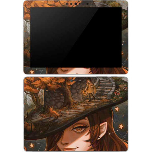 Halloween Pumpkin Witch with Fox by Ivy Dolamore Surface Go Skin