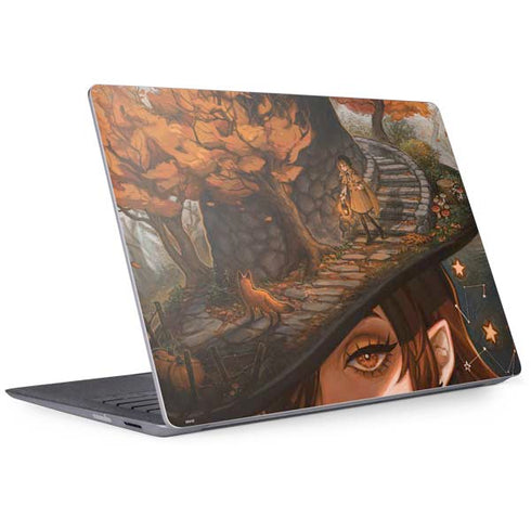 Halloween Pumpkin Witch with Fox by Ivy Dolamore Surface Laptop 2 Skin