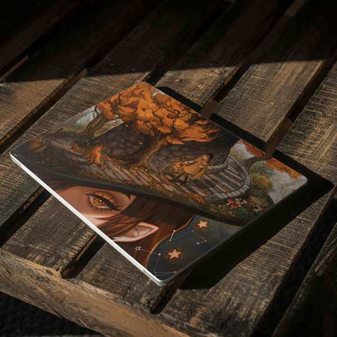 Halloween Pumpkin Witch with Fox by Ivy Dolamore Surface Laptop 2 Skin