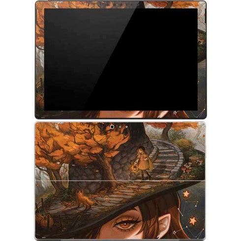 Halloween Pumpkin Witch with Fox by Ivy Dolamore Surface Pro 4 Skin