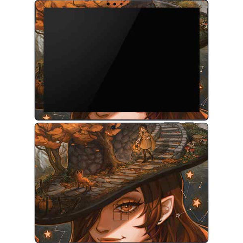 Halloween Pumpkin Witch with Fox by Ivy Dolamore Surface Pro 6 Skin
