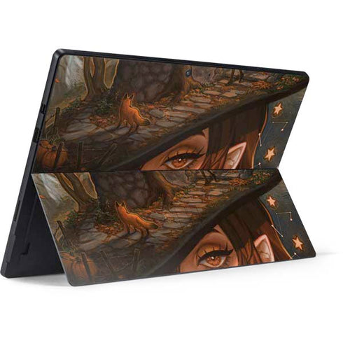 Halloween Pumpkin Witch with Fox by Ivy Dolamore Surface Pro 7 Skin