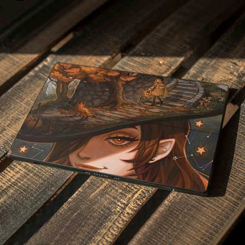 Halloween Pumpkin Witch with Fox by Ivy Dolamore Surface Pro 7 Skin