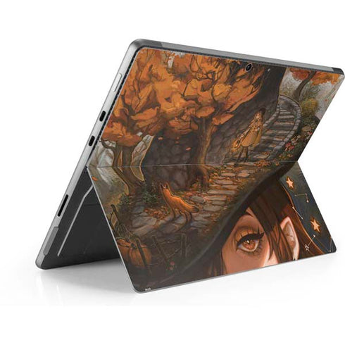 Halloween Pumpkin Witch with Fox by Ivy Dolamore Surface Pro 9 Skin