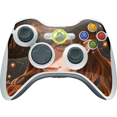 Halloween Pumpkin Witch with Fox by Ivy Dolamore Xbox 360 Wireless Controller Skin