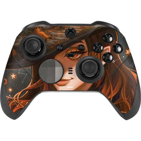 Halloween Pumpkin Witch with Fox by Ivy Dolamore Xbox Elite Wireless Controller Series 2 Skin