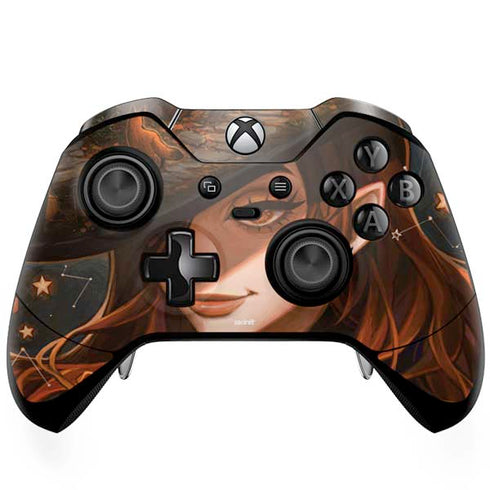 Halloween Pumpkin Witch with Fox by Ivy Dolamore Xbox One Elite Controller Skin