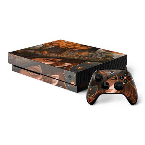 Halloween Pumpkin Witch with Fox by Ivy Dolamore Xbox One X Bundle Skin