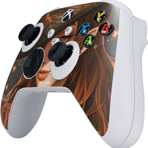 Halloween Pumpkin Witch with Fox by Ivy Dolamore Xbox Series S Controller Skin