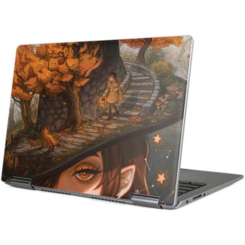 Halloween Pumpkin Witch with Fox by Ivy Dolamore Yoga 710 14in Skin