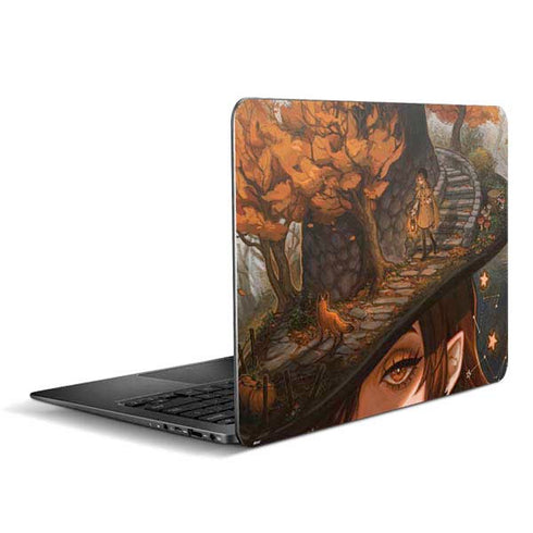Halloween Pumpkin Witch with Fox by Ivy Dolamore Zenbook UX305FA 13.3in Skin