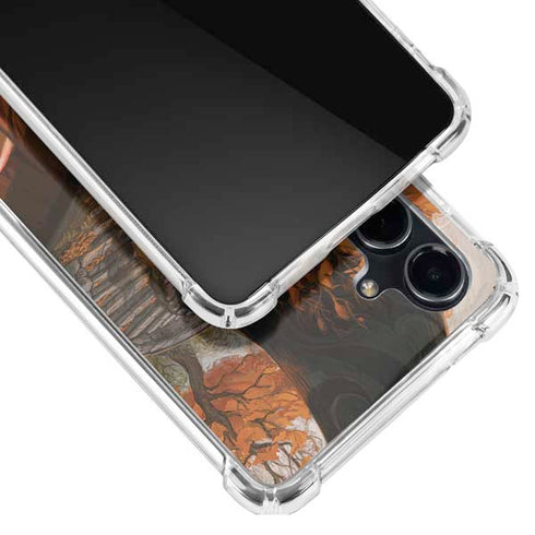 Halloween Pumpkin Witch with Fox by Ivy Dolamore Galaxy S23 FE Clear Case