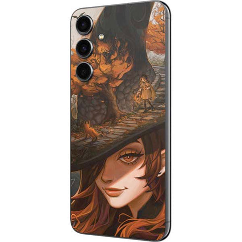 Halloween Pumpkin Witch with Fox by Ivy Dolamore Galaxy S23 FE Skin