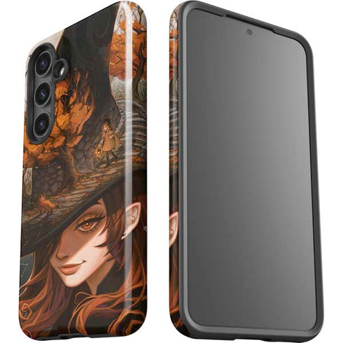 Halloween Pumpkin Witch with Fox by Ivy Dolamore Galaxy S24 Plus Impact Case