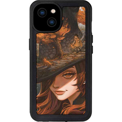 Halloween Pumpkin Witch with Fox by Ivy Dolamore iPhone 15 Plus Waterproof Case