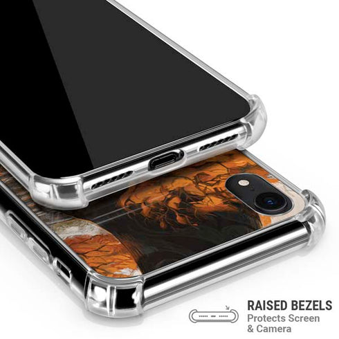 Halloween Pumpkin Witch with Fox by Ivy Dolamore iPhone XR Clear Case