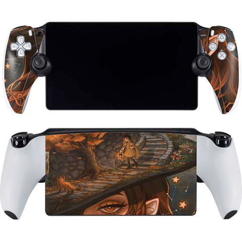 Halloween Pumpkin Witch with Fox by Ivy Dolamore PlayStation Portal Remote Player Skin
