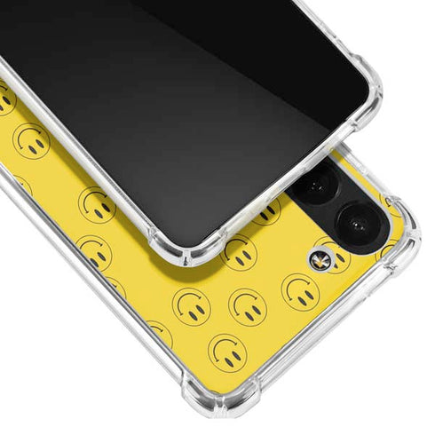 Happy Face Pattern Galaxy S23 Clear Case
