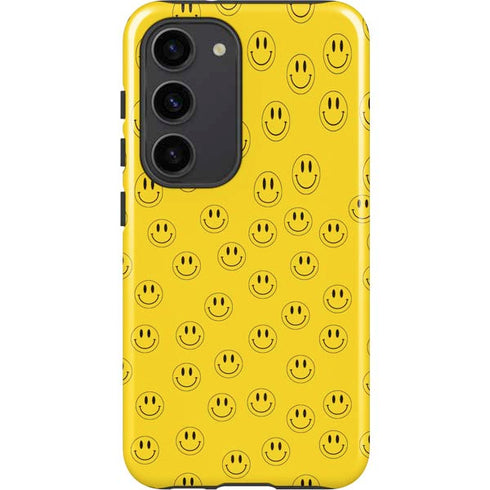 Happy Face Pattern Galaxy S23 Pro Case