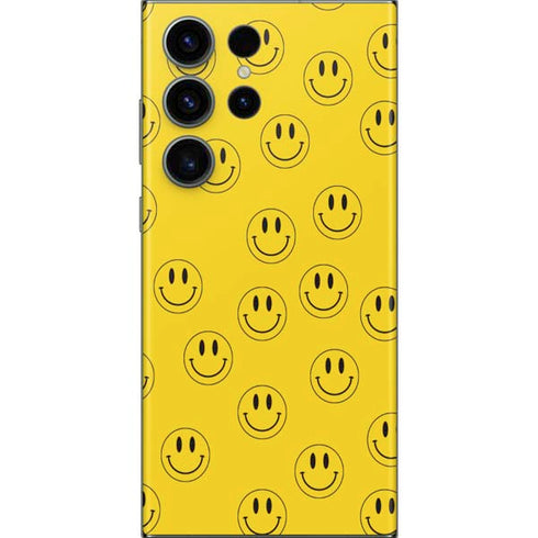 Happy Face Pattern Galaxy S23 Ultra Skin