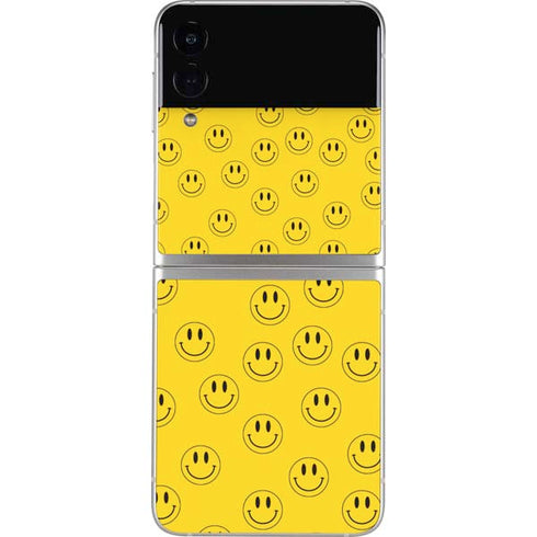 Happy Face Pattern Galaxy Z Flip4 5G Skin