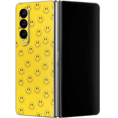 Happy Face Pattern Galaxy Z Fold4 5G Skin