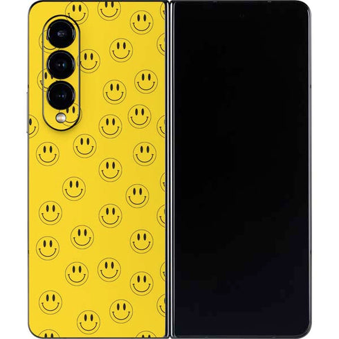 Happy Face Pattern Galaxy Z Fold4 5G Skin
