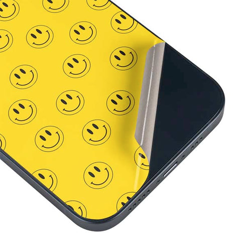 Happy Face Pattern iPhone 15 Plus Skin