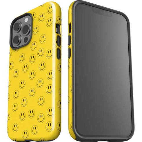 Happy Face Pattern iPhone 15 Pro Max Impact Case