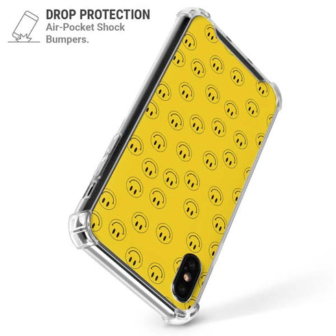 Happy Face Pattern iPhone XS Max Clear Case