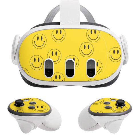 Happy Face Pattern Meta Quest 3 Skin