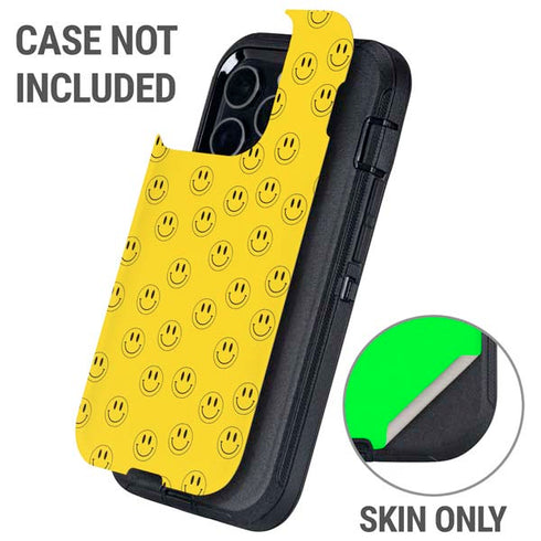 Happy Face Pattern Otterbox Defender iPhone Skin