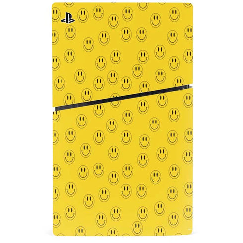 Happy Face Pattern PS5 Slim Disk Console Skin